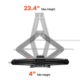 "6500 Lbs RV Scissor Jacks Set of 2-4-23.4 Stabilizer Leveling Jacks Heavy Duty Crank Hand"Default: Default
