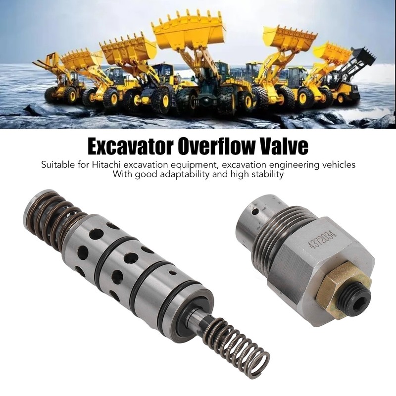 Main Overflow Valve Steel Professional Excavator Relief Valve Replacement EX200