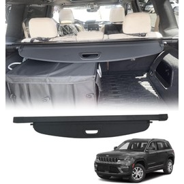 Vesul Retractable Cargo Cover Compatible with Jeep Grand Cherokee L 3 Row 2025 2024 2023 2022 2021 Security Shade Shield Tonneau Cover Anti-Peeping Luggage Privacy Screen