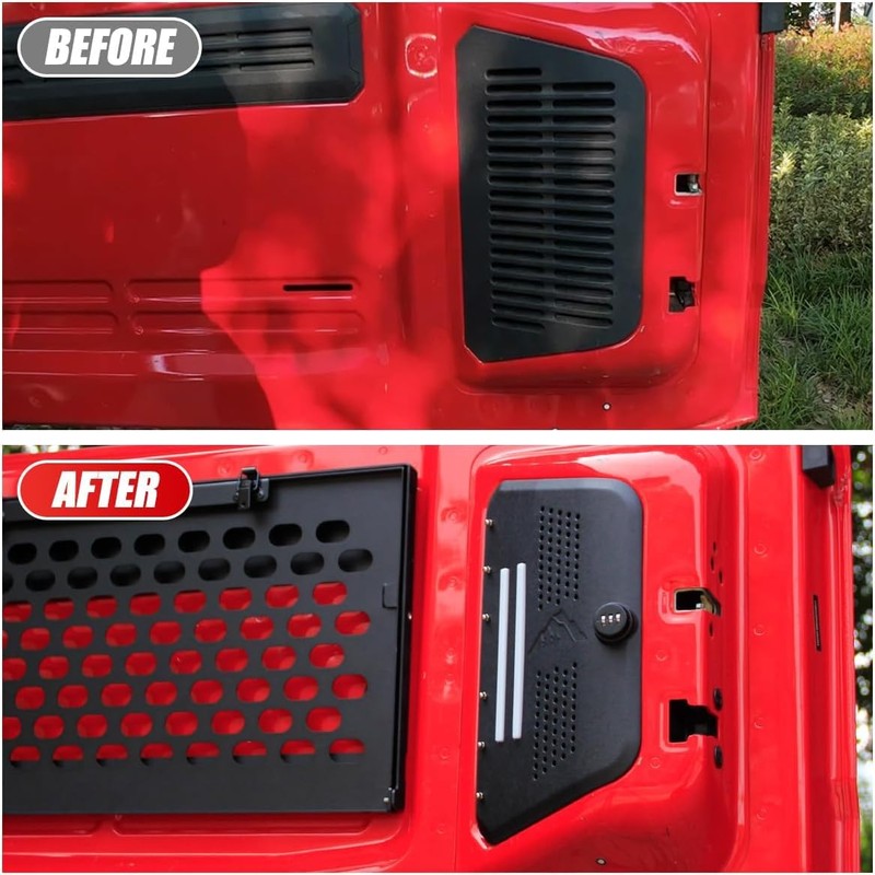 Tailgate Access Panel with Light Hidden Organizer for Ford Bronco