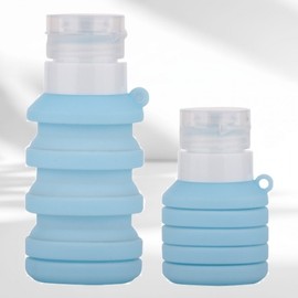 Durable Simple Cosmetic Case Foldable Refill Container Container Pink 3ea