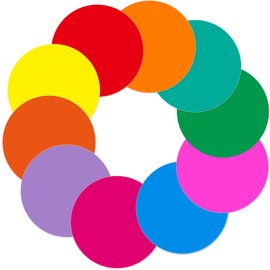 Zayvor 10 Dry Erase Circles Dot,Removable Vinyl Dots Stickers Colorful Wall Decal Classroom Tables,Home Office School Teaching Students Back to School Supplies Decorations, 11 Inch