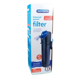 Interpet Interpet Internal Aquarium Fish Tank PF4 Power Filter, Cleans Water, for Coldwater & Tropical Aquariums Up to 182 Litre