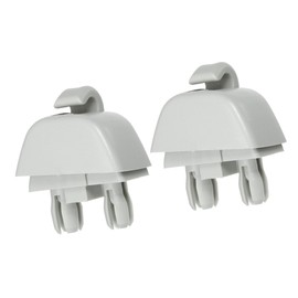 A ABSOPRO Car Sun Visor Clip Plastic Sun Visor Hook Clip Sun Visor Holder for Volkswagen Grey (Pack of 2)