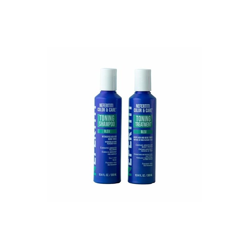 NEFERTITI COLOR & CARE SHAMPOO Y TRATAMIENTO BLEU