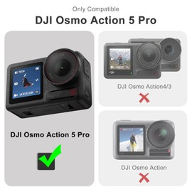 FiTSTILL 10 protectores de visualización LCD con tapa de lente de silicona aplicables para DJI Osmo Action 5 Pro, dureza Ultra HD 9H, resistente a los arañazos, sin burbujas, accesorios de cámara de