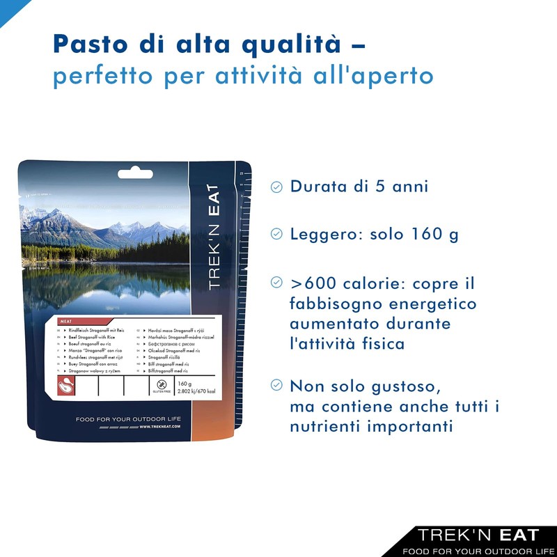 TREK'N EAT Manzo alla Stroganoff con Riso