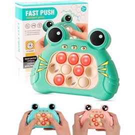 ALTGOU Pop Fidget Toy It Game, Handheld Game, Sensory Fidget Toy for Adult Children Aged 5-12, Electronic Quick Push Game, Birthday Boys and Girls Aged 5 and Above (Blue)