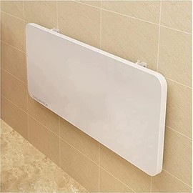 CYGJSYEA Wall Mounted Folding Table,White Floating Desk for Small Spaces,Stainless Steel Bracket Laundry Folding Table,Wall Folding Desk,Home Bars and Dining Establishments(90x50cm/35.4"×19.7")