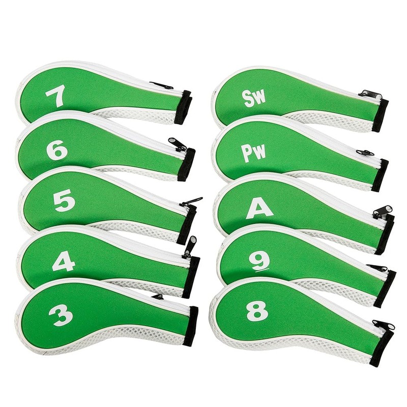 Golf Club Iron Head Covers 10 Piece Set Headcover Shaft