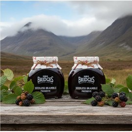 Mrs. Bridges of Scotland, Set of 2 Jars, Seedless Bramble Scottish Preserves, Imported from Scotland, 12 Oz Each