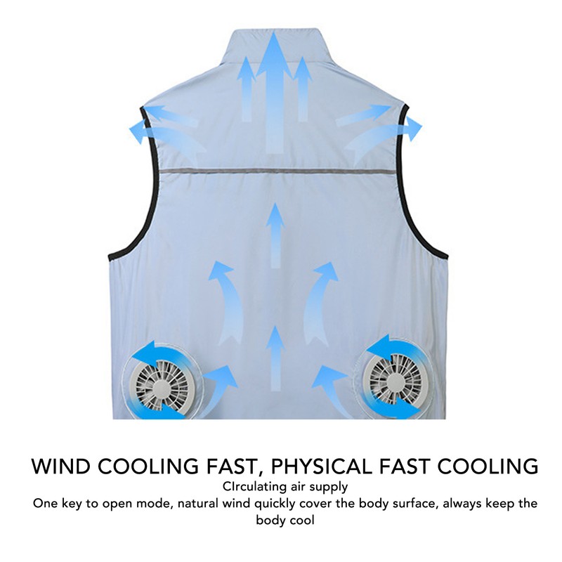 Cooling Vest with 2 Fans 3 Levels Adjustable Fast Cooling