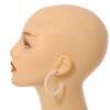 White Glossy Acrylic Hoop Earrings/45mm Diameter/Latest Hoop Earring Trends