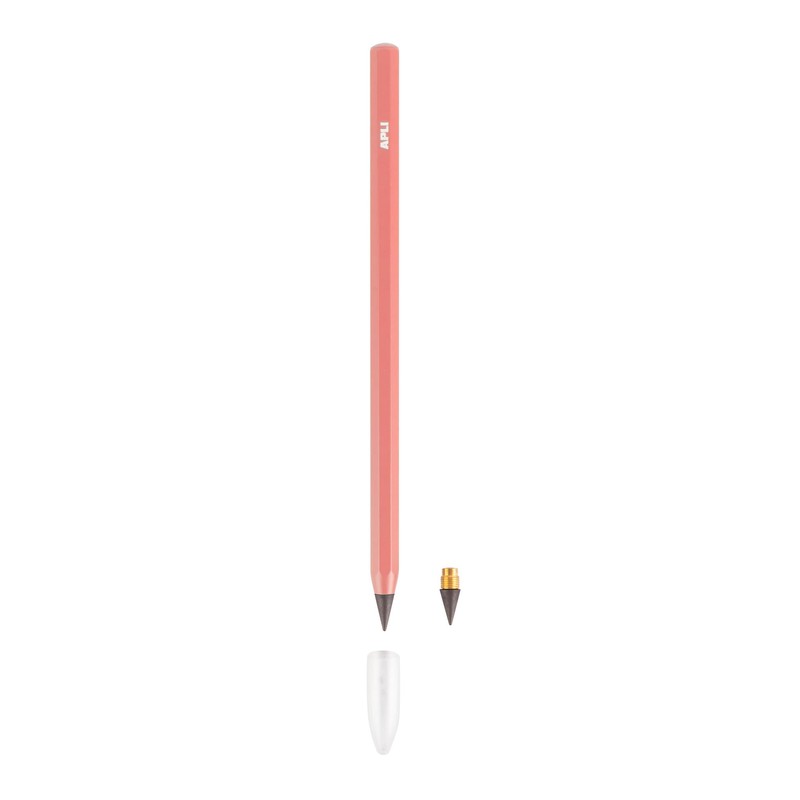 APLI 19803 Infinity Pen with Pink Body, Eternal Pencil without
