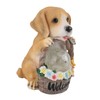 Solar Powered LED Light Dog Statue Decoration Solar Powered Puppy