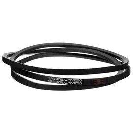 sourcing map 5V1250 V-Belt, Classic Wrapped Rubber V-Belt 125" Outside Circumference x 0.62" Width x 0.53" Height for Industrial Machinery Equipment, Black