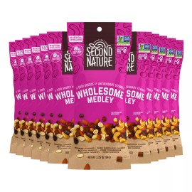 Second Nature Wholesome Medley Trail Mix Pack of 12 Gluten Free Snacks