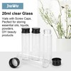 Jiuwu 32 Pack 2/3 Oz Mini Glass Jars with Screw