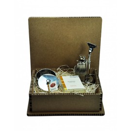 Golddachs Geschenkset 6, Men´s special, 3-teilig, Rasierset, Seifenschale, Rasierseife