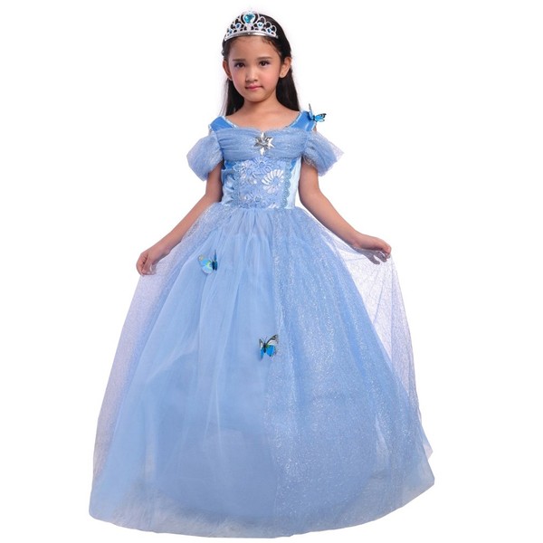 Dressy Daisy Baby-Girls' Princess Dress Costume Christmas Halloween Fancy Dresses Up Butterfly Size 24 Months Blue