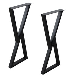 MBQQ Furniture Legs 35" Height 15" Wide Rustic Decory Triangle Shape Table Legs,Heavy Duty Metal Desk Legs,Dining Table Legs,Industrial Modern, DIY Iron Bench Legs