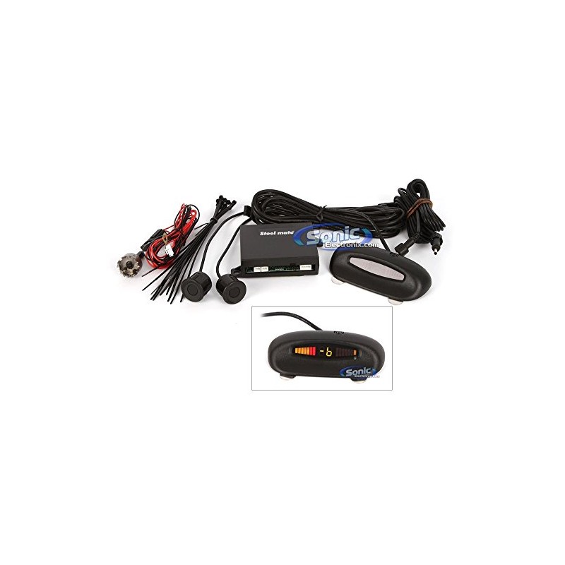 STEELMATE 2-sensor rear parking assist system with rear mounted digital