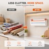 Refillable Magnetic Plastic Wrap Dispenser with Cutter, 2 in 1