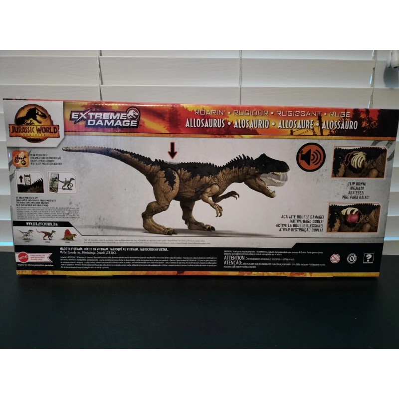 Jurassic World Extreme Damage Roarin' Allosaurus Figure