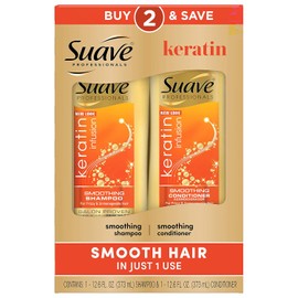 Suave profesionales Sleek Conditioner, Champú y acondicionador suavizante, infusión de queratina