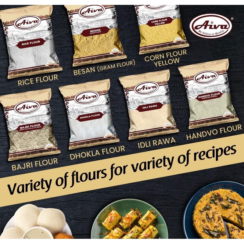 Aiva Yellow Corn Flour (Makki ka Atta) - 4 LB,