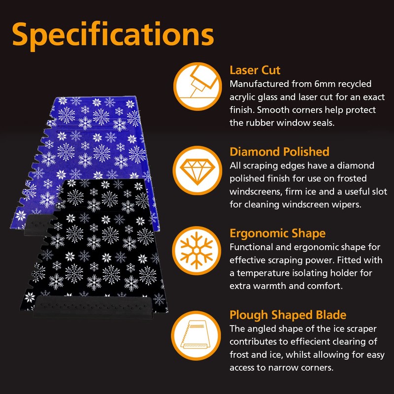 Nova Trapezium Winter Care Car Windscreen Ice Scraper, Soft Grip,