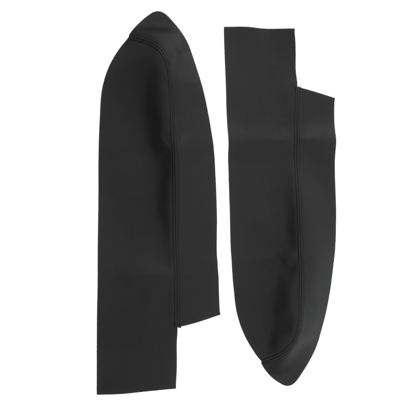 1 Pair Front Door Panel Armrest Cover Microfiber Leather Car