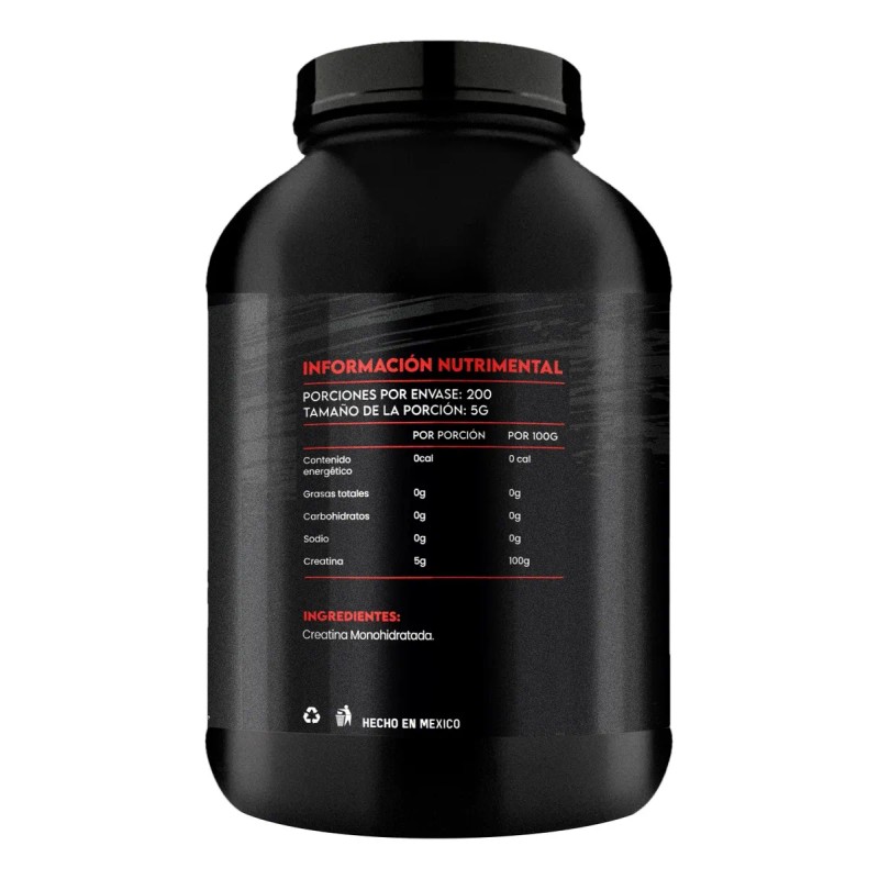 Creatina Monohidratada 1kg Wild Bear 200 Servicios Varios Mango