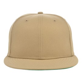 Lids Blank Full Court w/Colored Under Visor Fitted Cap Khaki/Green 7