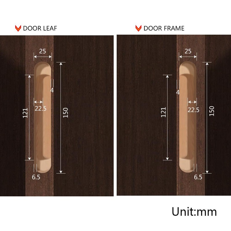 Mengshi 6" Hidden Door Hinges for Secret Door Heavy Duty