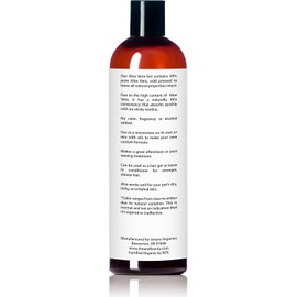 Amara Organics Aloe Vera Gel from Organic Cold Pressed Aloe, 8 fl. oz. by Amara Organics