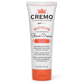 Cremo Moisturizing Shave Cream, Superior Ultra-Slick Shaving Cream for Women Fights Nicks, Cuts and Razor Burn, Cremo Coconut Mango, 6 Fl Oz