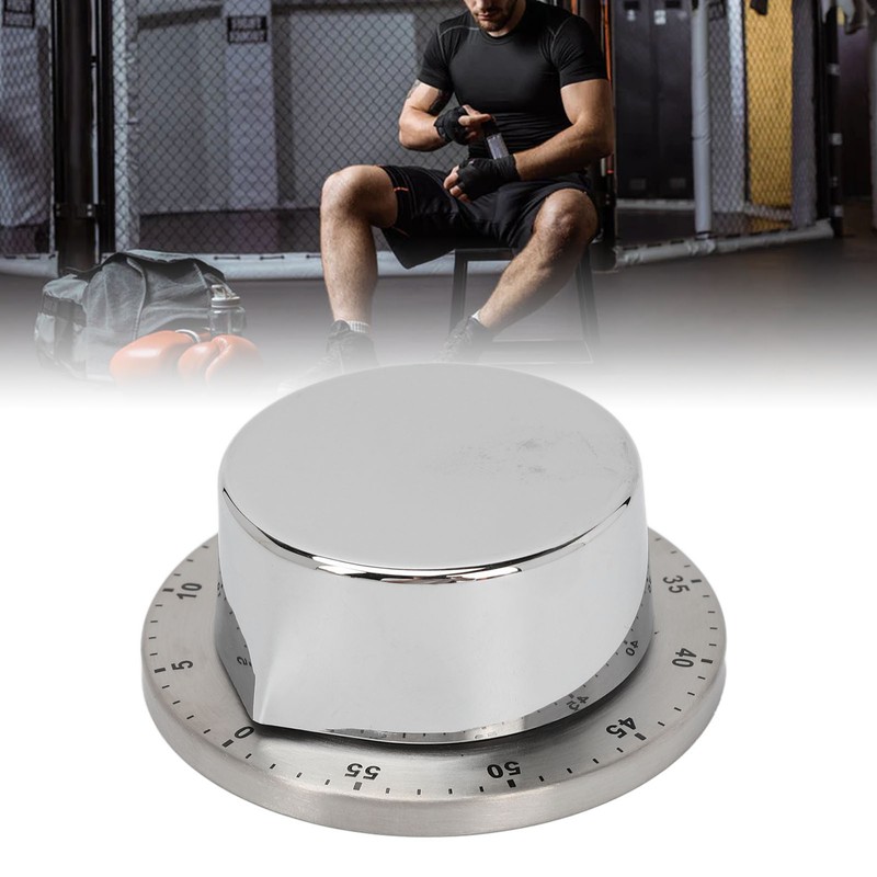 Mechanical Timer Accurate Quiet Counting Loud Alarm Sound Silver Timing