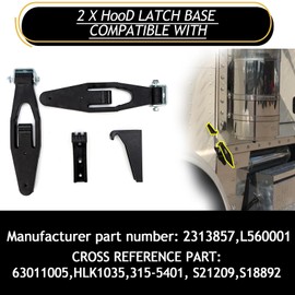 2 Pack For Peterbilt Kenworth Hood Latch Base Compatible With Peterbilt 357 367 377 378 379 388 389 & Kenworth T300 T600 T800 W900 Replace Part L56-0001 315-5401 HLK1035 2312857 2313857