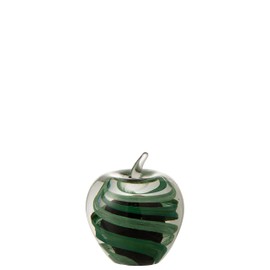 J-Line Paperweight Apple Paperweight, Practical Apple Glass Figures Decoration as Office Accessories and Office Decoration, 8 x 8 x 9 cm