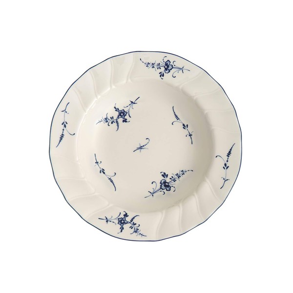 Villeroy & Boch Vieux Luxembourg Rim Soup, 9 in, White/Blue