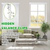 Hidden Channel Valance Clips, 1-7/8inch Clear Plastic Valance Clips for