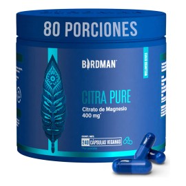 Birdman Citrato de Magnesio 400 mg | Sin Aditivos | 80 Porciones | 240 Cápsulas