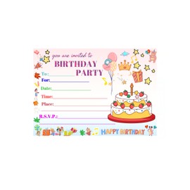 15 Pack Birthday Party Invitation Cards with Envelopes, Perfect for Kids, Adults, and All Celebrations, 4.72 x 6.69 Inches (Animal Print)