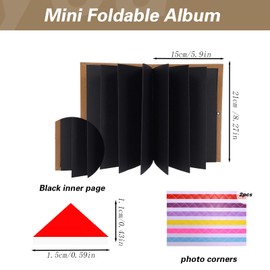 Fotoalbum zum Selbstgestalten 6 inch, Fotoalbum Klein, DIY Scrapbook Fotobuch als Abschluss Geschenk, Geburtstagsgeschenk oder Hochzeitstagsgeschenk (34 Seiten, 21 x 15 cm)﻿