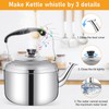 Stovetop Kettle 5 Quart/5L Stainless Steel Whistling Tea Kettle with