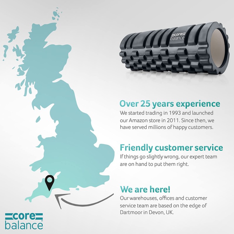 Core Balance Foam Roller For Deep Tissue Muscle Massage, Trigger
