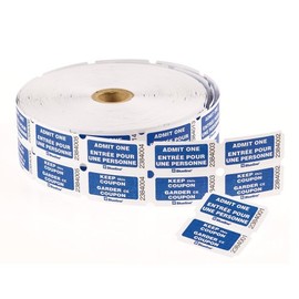 Blueline Admit One Tickets with Coupon 1000 Tickets 2-Inchx2-Inch Bilingual DA1CF.BL