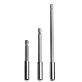 3pcs Electric Drill Screwdriver Extension, Quick Release Magnetic Drill Bit Holder with 1/4" Hex Shank for Drill and Handheld Driver (75/100/150mm)