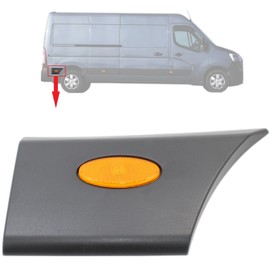 BIAREN Rear Right Side Trim Moulding Panel Strip With Side Marker Lamp Lens For Renault Master Mk3 Vauxhall Opel Movano B Nissan NV400 768F30007R 261B00001R 4419556 93197652